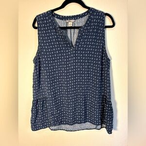 Bass Blue Buttoned Blouse size Xl